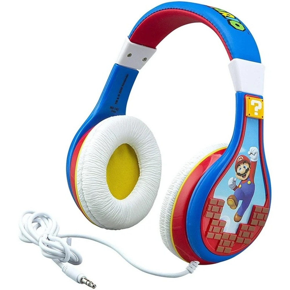 Headphones kids Nintendo Blue and Red Mario